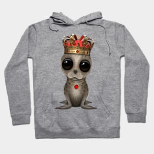 Cute Baby Seal Wearing Crown Hoodie